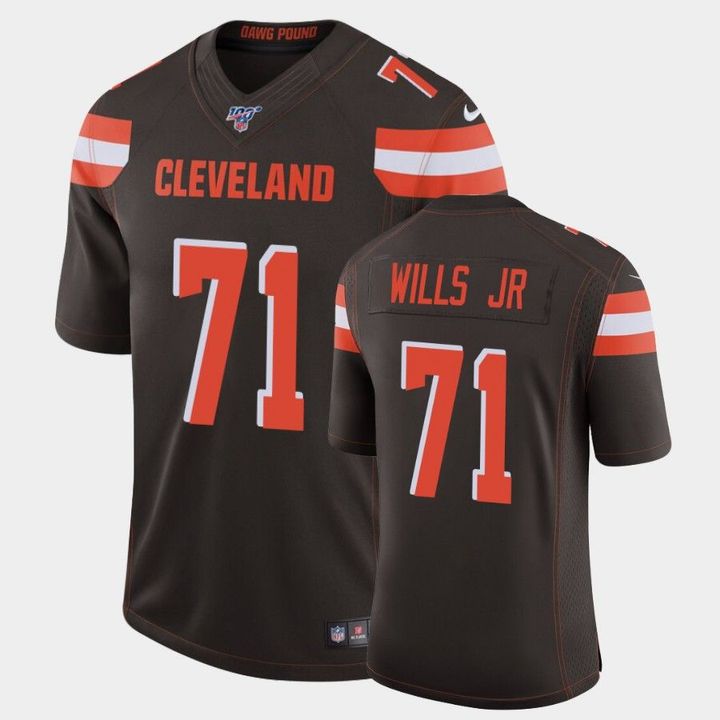 Men Cleveland Browns #71 Jedrick Wills Jr Nike Brown Limited NFL Jersey